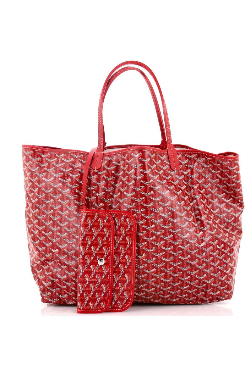Pre-Owned Goyard Saint Louis Tote Coated Canvas GM, Alternate, color, Red