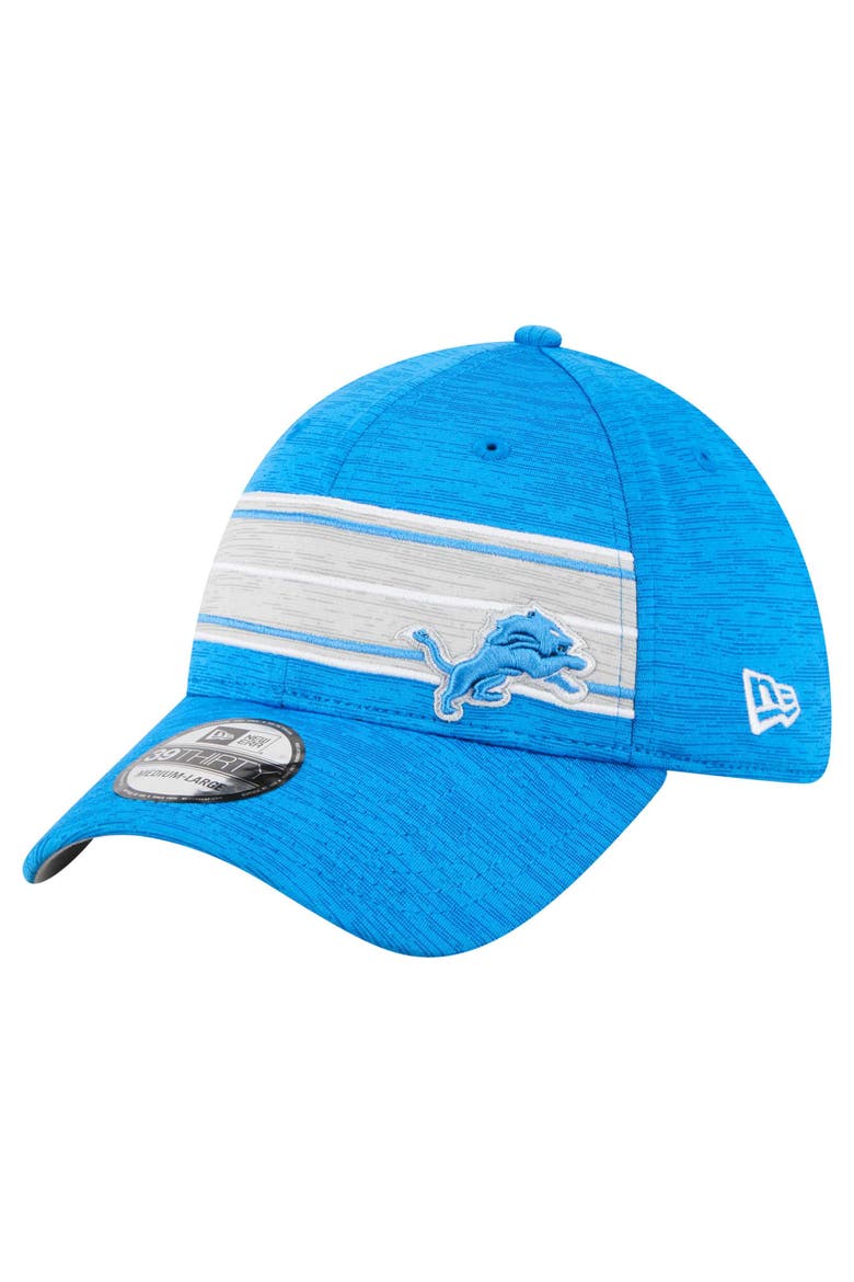 Men's New Era  Blue Detroit Lions Stripes 39THIRTY Flex Hat, Alternate, color, Blue