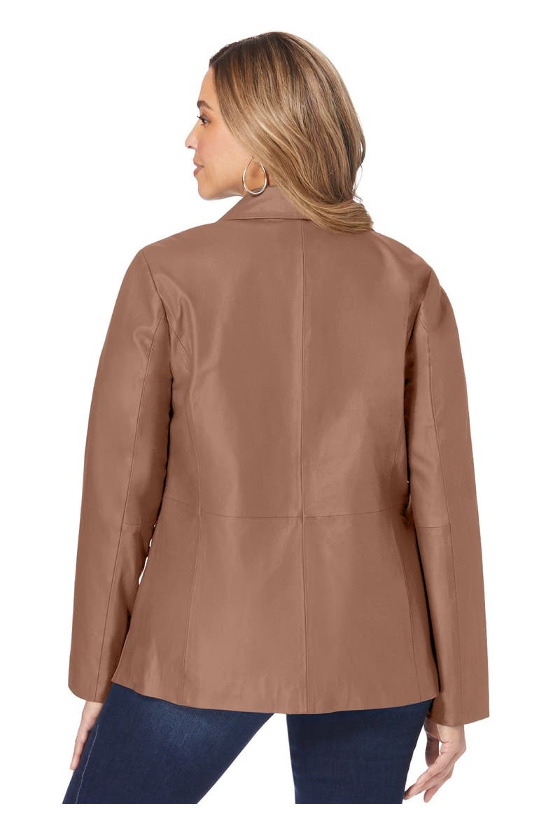 Leather Blazer, Alternate, color, CREAMY MOCHA