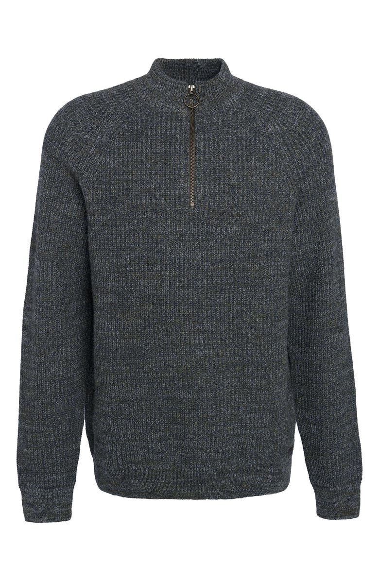 Barbour Horseford Wool Half-Zip Sweater, Alternate, color, Olive