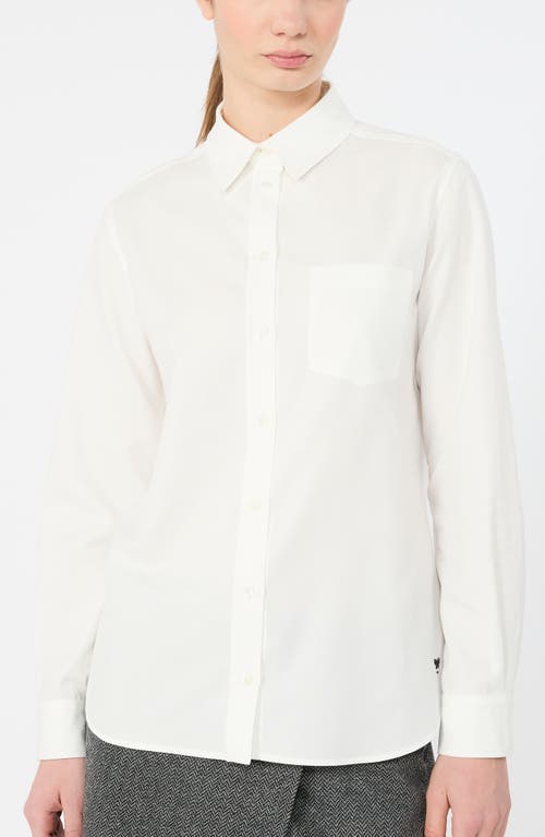 Weekend Max Mara Cobalto Cotton Button Shirt In White