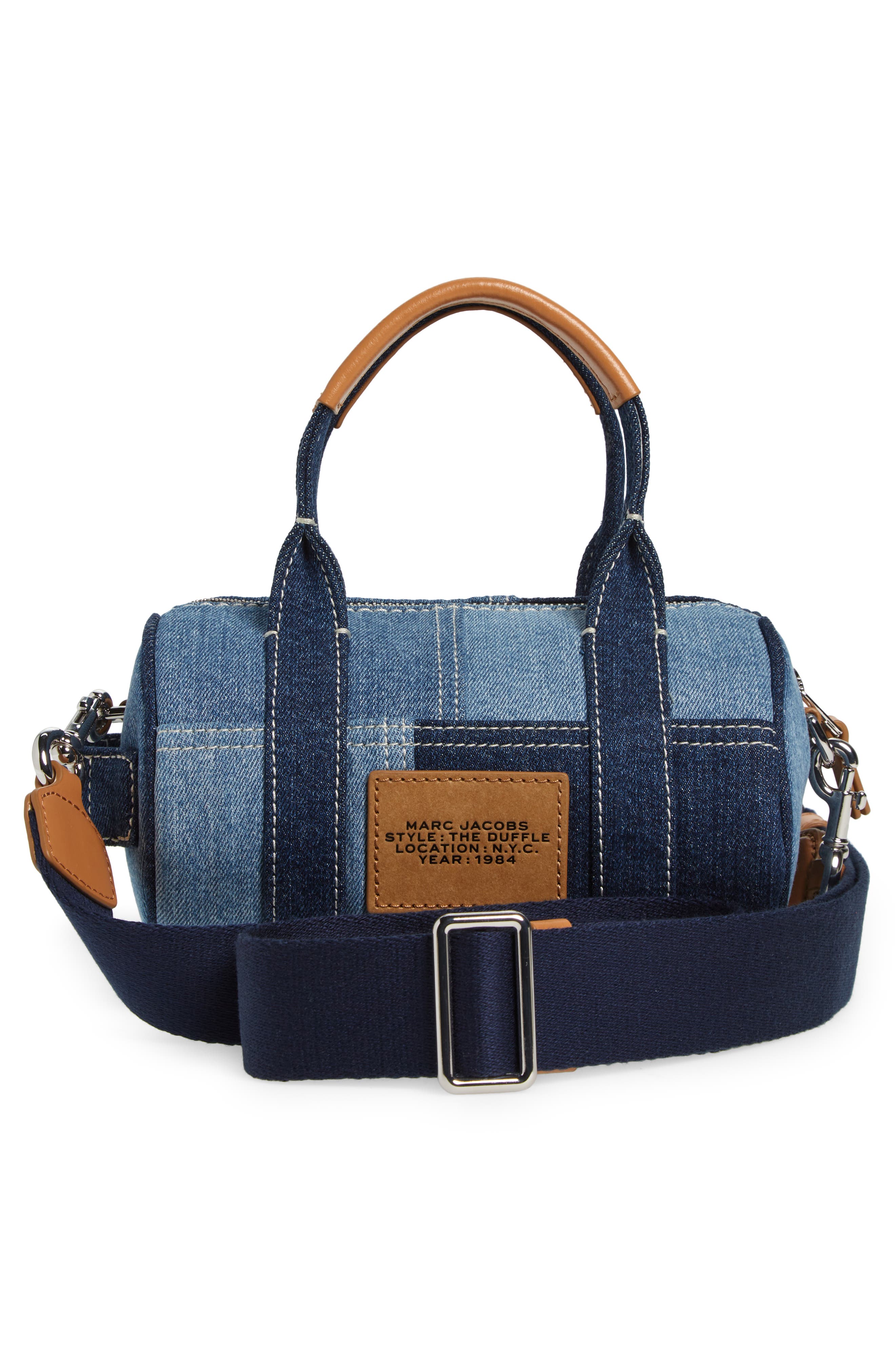 Marc Jacobs The Mini Denim Duffle Bag, Alternate, color, 