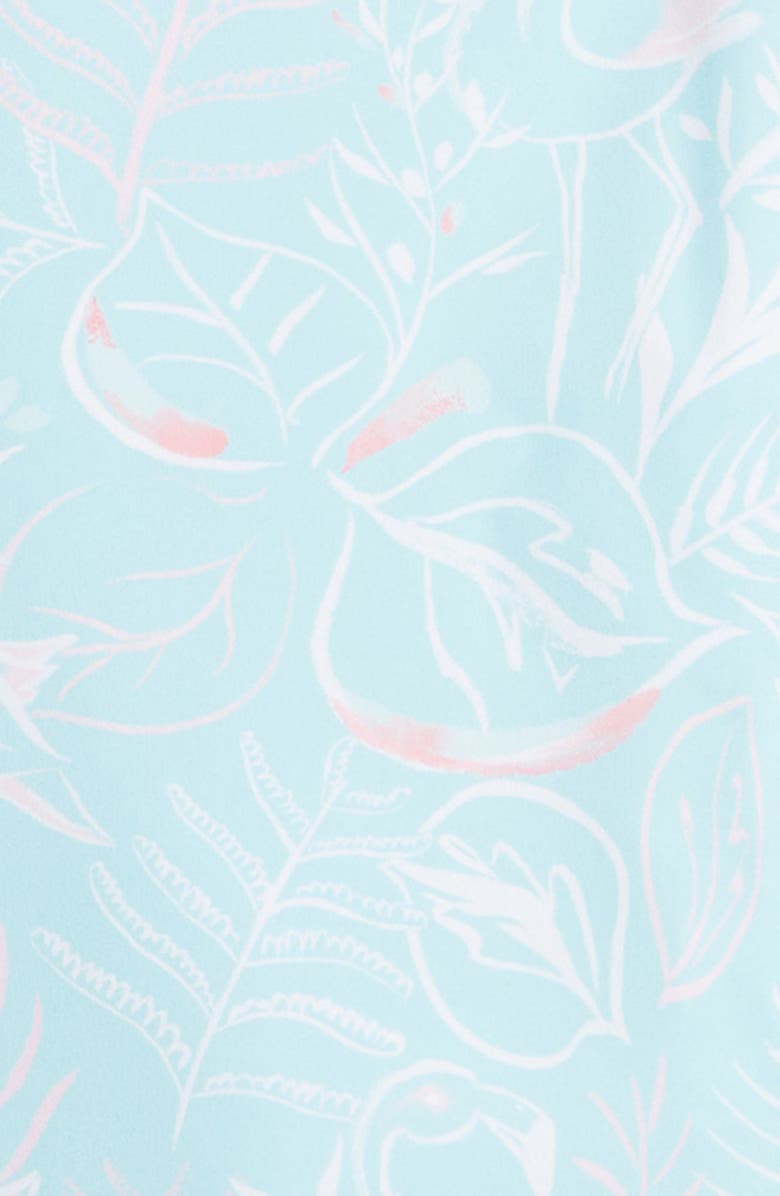 Vintage Summer Kids' Short Sleeve Stretch Button-Down Shirt, Alternate, color, Mint Blue