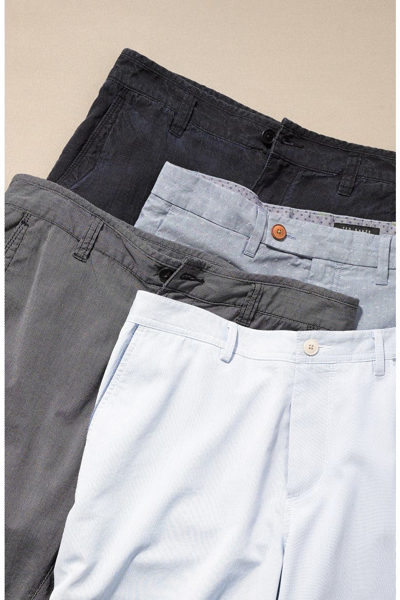 'Noroed' Slim Fit Dobby Shorts, Alternate, color, NAVY