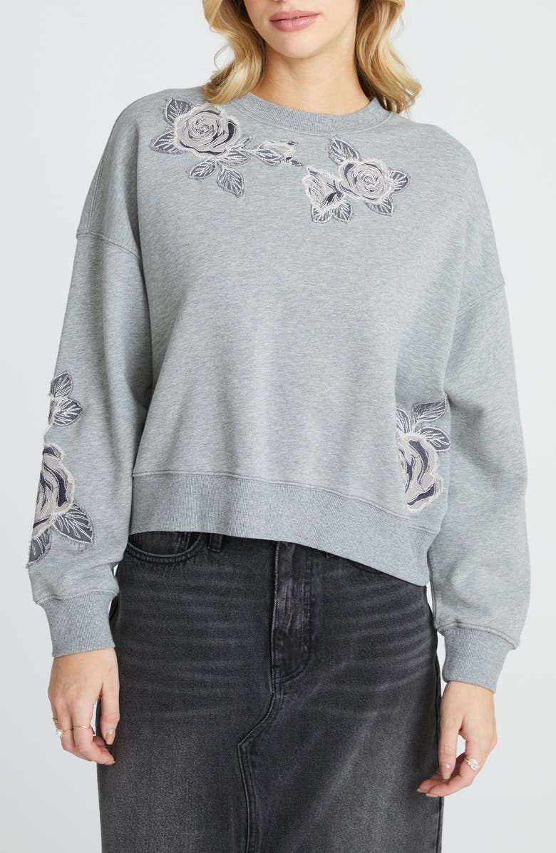 Driftwood Teddy Crewneck Sweatshirt, Main, color, Grey