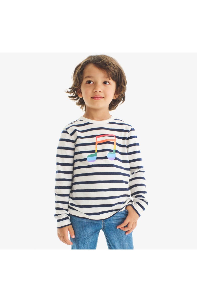 Primary Kids Long Sleeve Rainbow Music Tee, Alternate, color, 