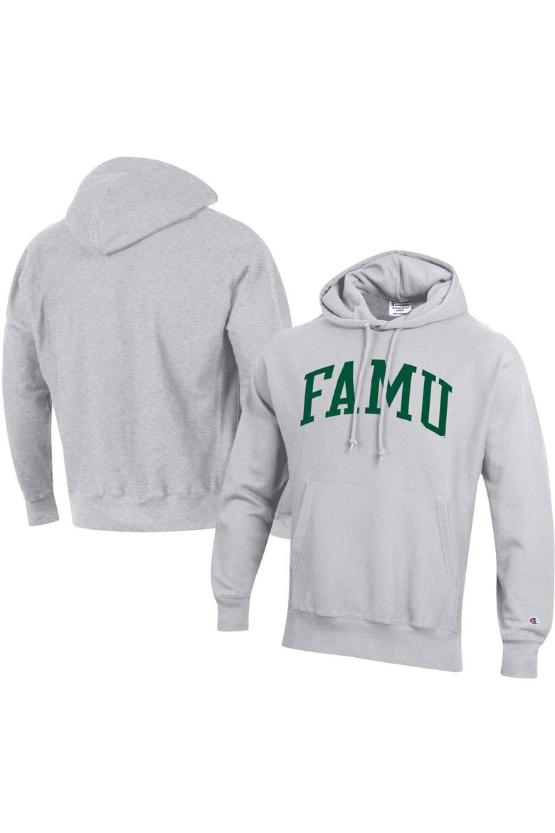 Men's Champion Gray Florida A&M Rattlers Tall Arch Pullover Hoodie, Main, color, Gray
