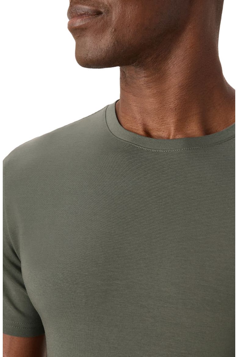 Luxe Essential Slim Fit Crewneck Tee Made With Organic Cotton, Alternate, color, Dusted Green