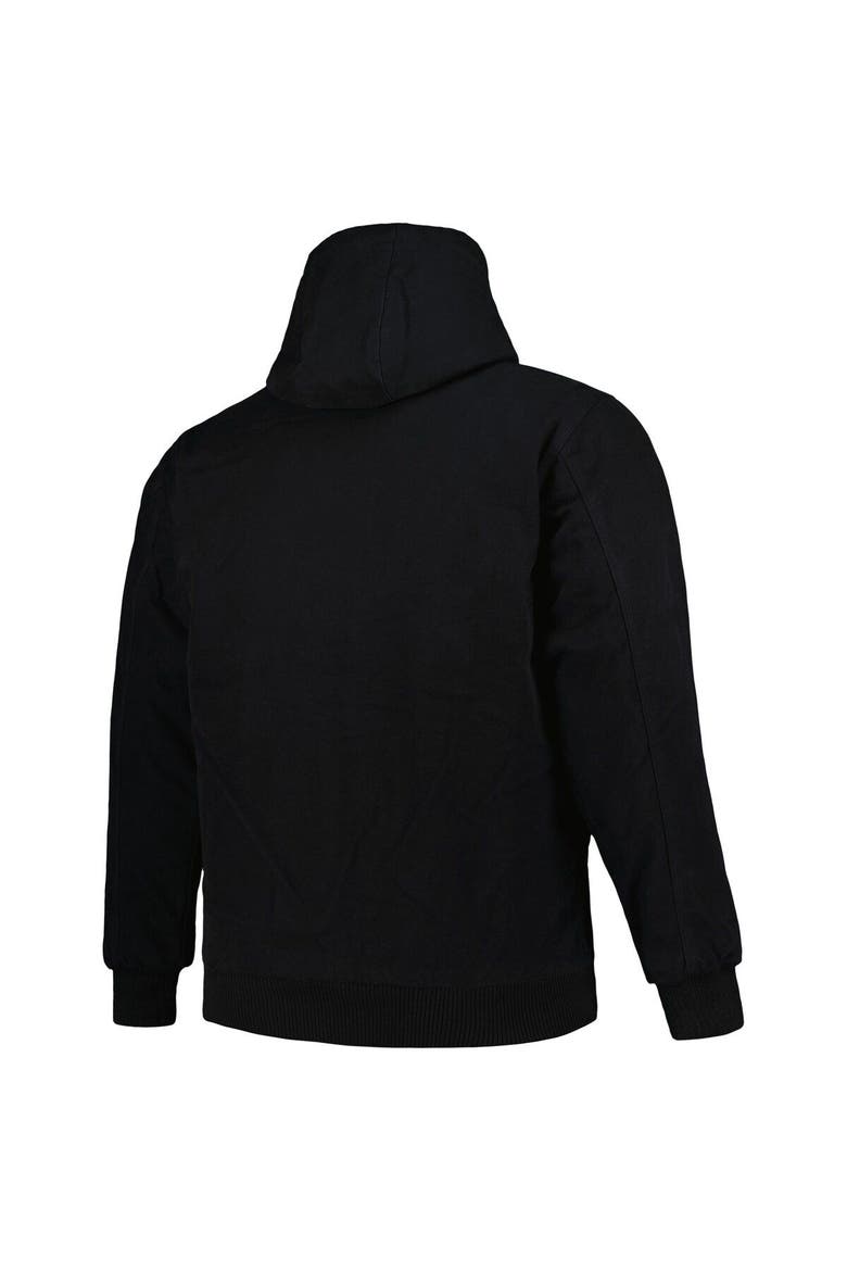 Men's Dunbrooke Black Atlanta Falcons Big & Tall Dakota Canvas Hoodie Full-Zip Jacket, Alternate, color, Black