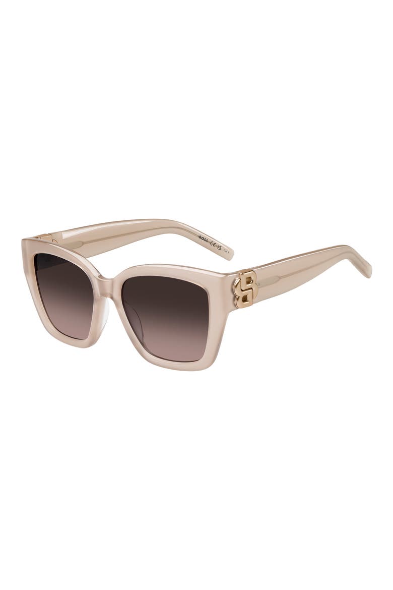 54mm Sunglasses, Alternate, color, NUDE/ BROWN SF