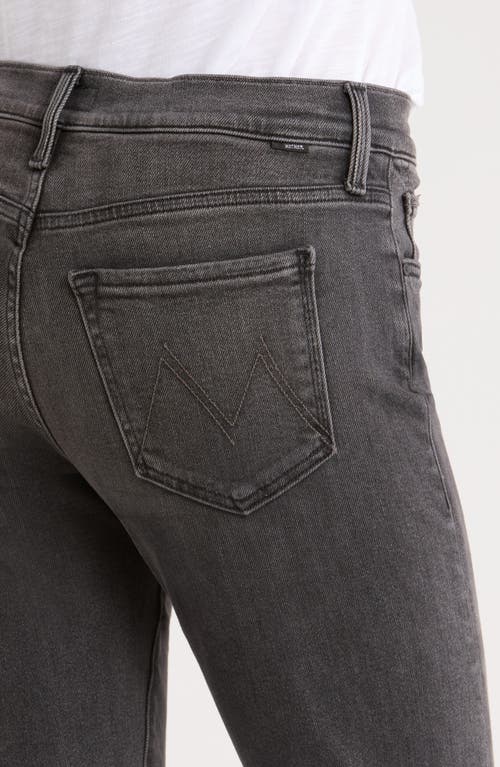 Mother The Hiker Hover Mid Rise Slim Straight Leg Jeans In Black