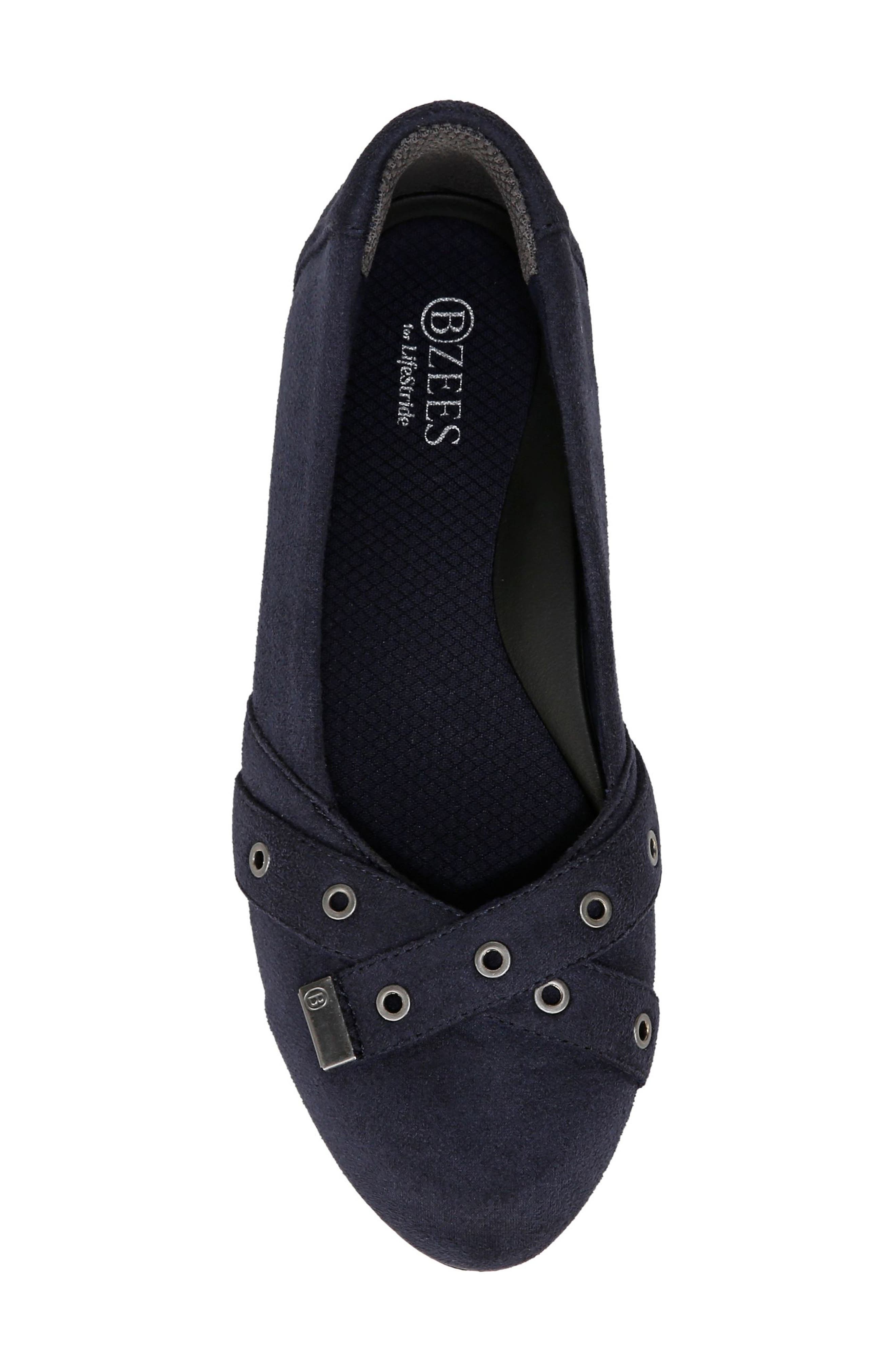 LifeStride Kira Grommet Strap Flat, Alternate, color, Navy Blazer