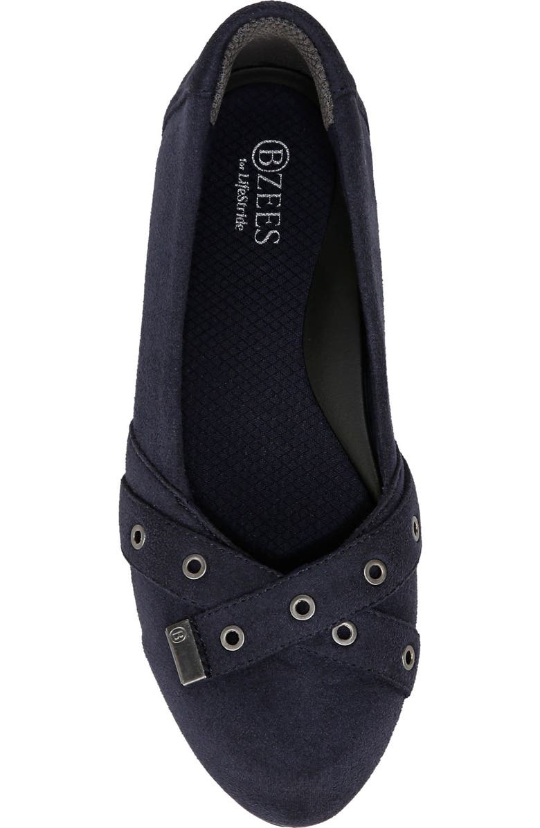 LifeStride Kira Grommet Strap Flat, Alternate, color, Navy Blazer