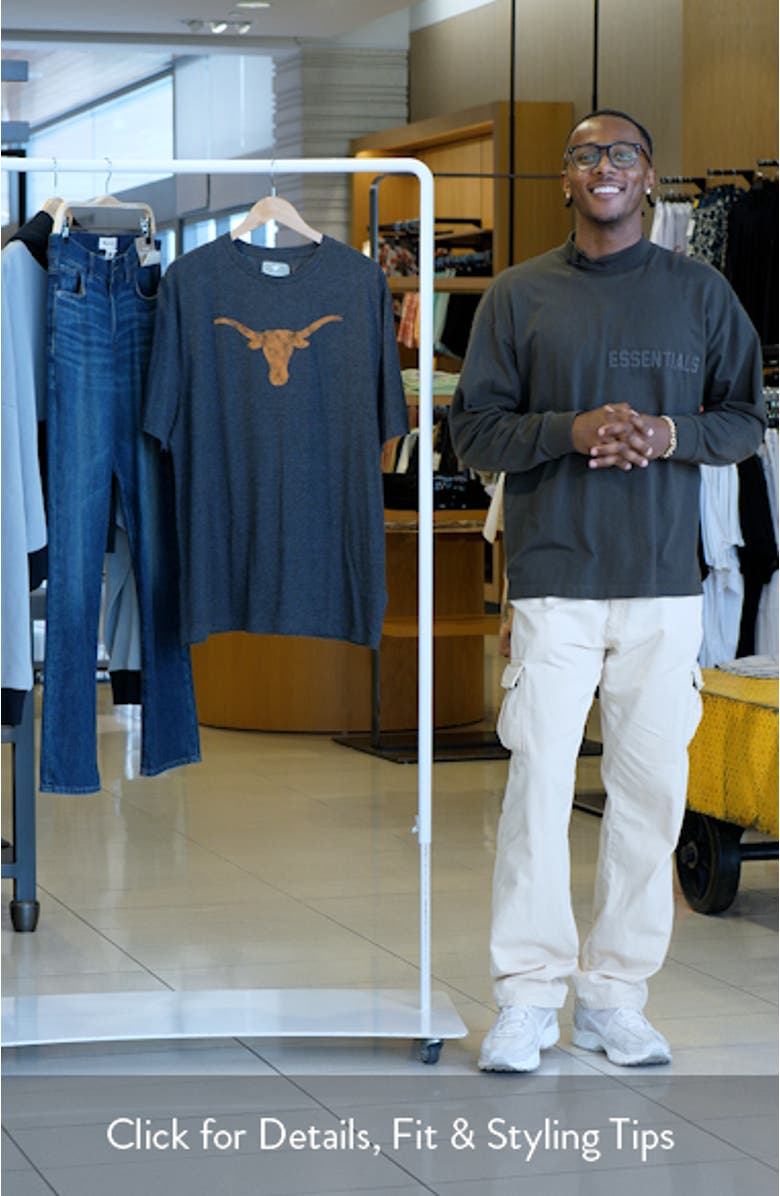 Men's Fanatics Branded Heathered Charcoal Texas Longhorns Classic Primary Tri-Blend T-Shirt, sales video thumbnail