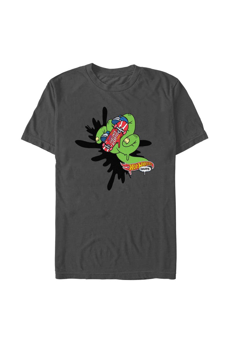 Men's Hot Wheels Monster Finger Skating  Graphic T-Shirt, Main, color, Charcoal