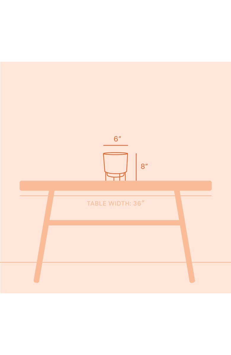 Bloem 6 Inch Hopson Round Planter, Alternate, color, Gray