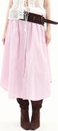 DELUC Chania Cotton Blend Midi Skirt
