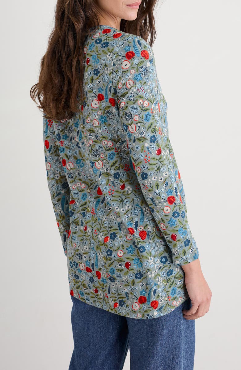 Seasalt Cornwall Moon Window Floral Organic Cotton Tunic, Alternate, color, Still Life Sea Holly
