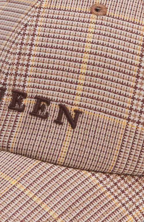 Alexander Mcqueen Mcqueen Check Logo Embroidered Wool Adjustable Baseball Cap