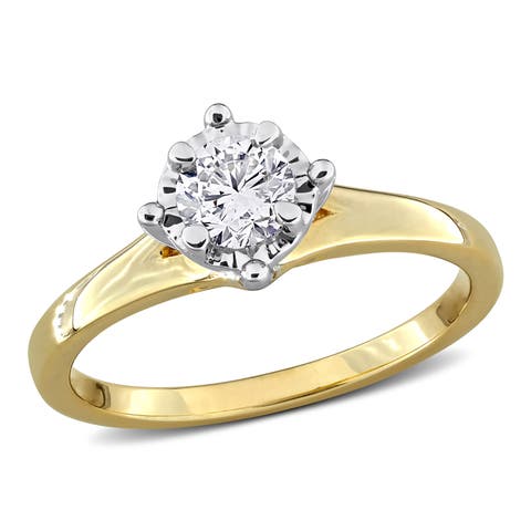 1/2 CTW Lab Grown Diamond Solitaire Ring