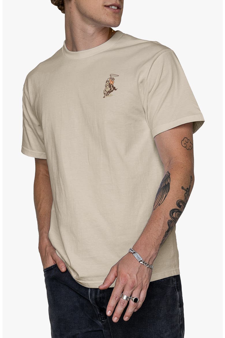Cowboy Lasso Cotton Graphic T-Shirt, Main, color, CREAM