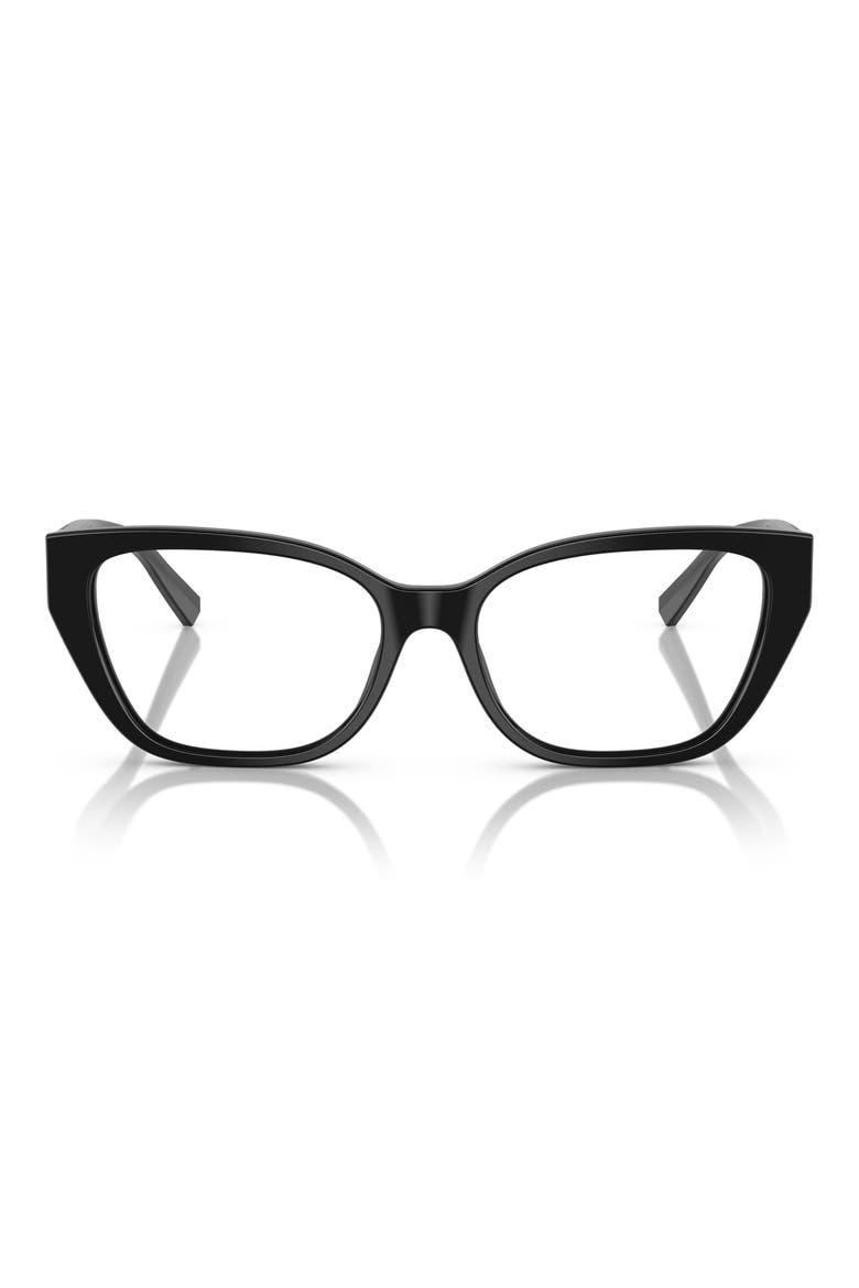 54mm Cat Eye Optical Glasses, Main, color, BLACK