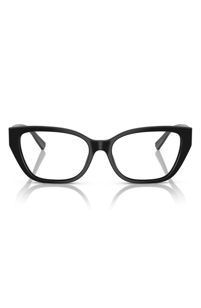 Tiffany & Co. 52mm Cat Eye Optical Glasses, Main, color, Black