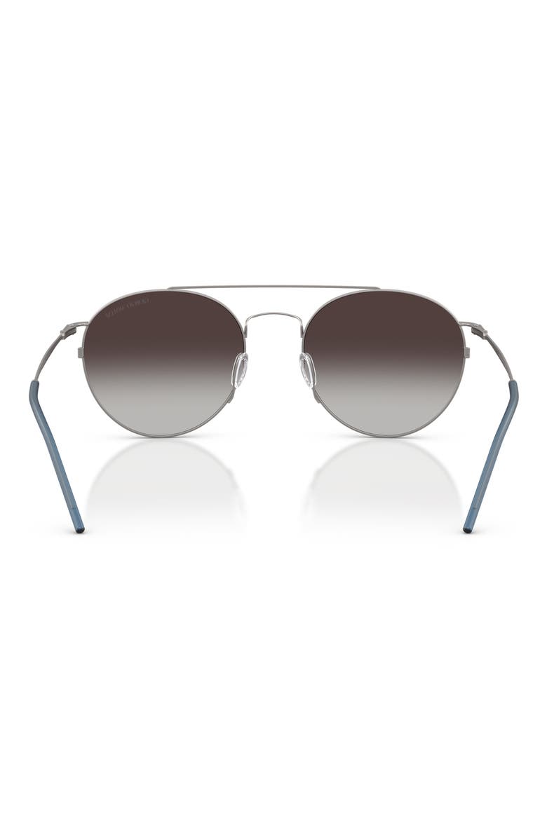 53mm Round Sunglasses, Alternate, color, MATTE GUNMETAL / GREY GRADIENT