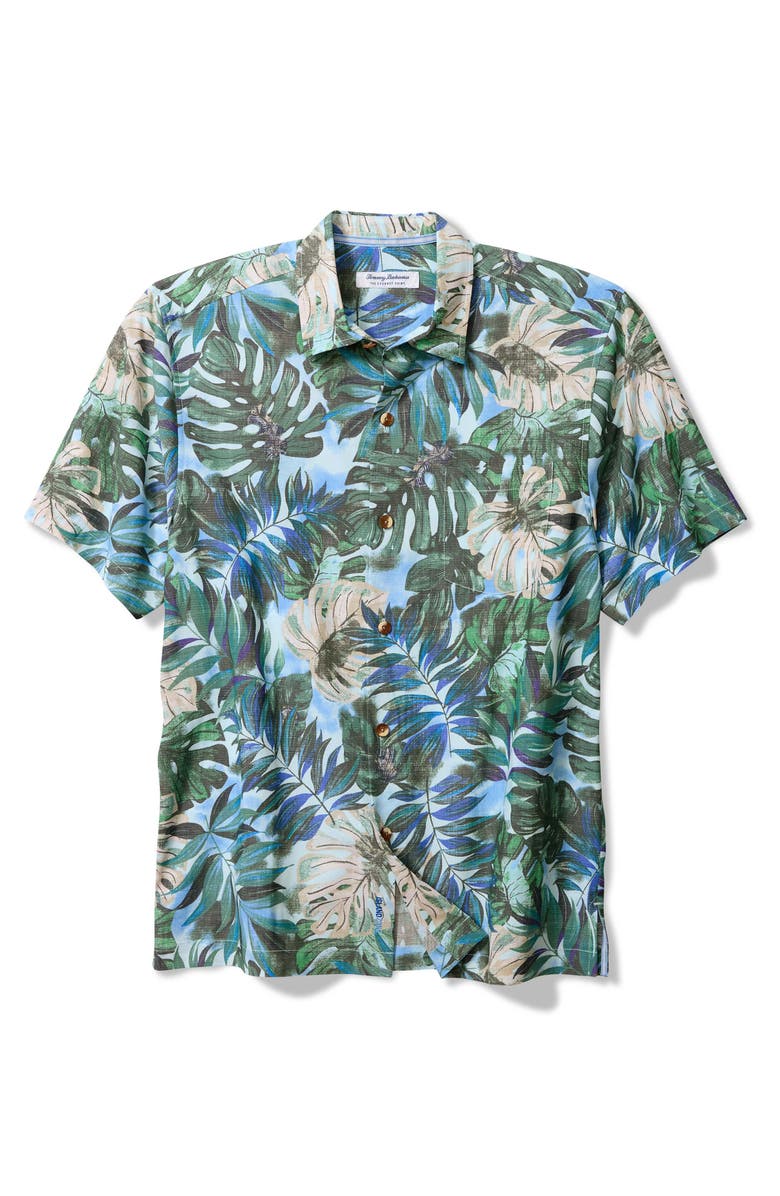 Tommy Bahama Coastal Cool Frond Fiesta IslandZone<sup
®</sup
Short Sleeve Button-Up Shirt, Main, color,