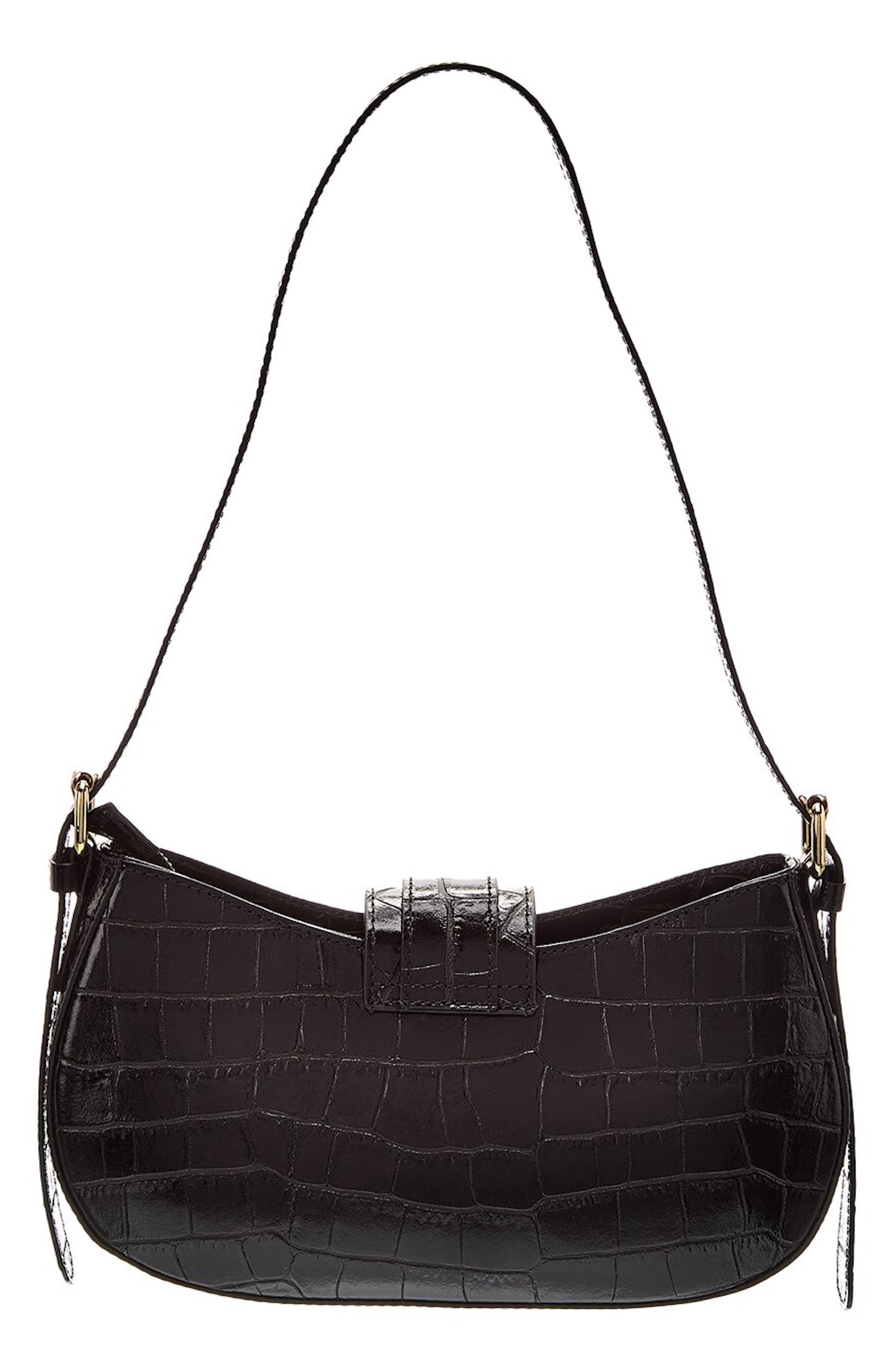 Persaman New York Adele Croco Embossed Leather Shoulder Bag, Alternate, color, 