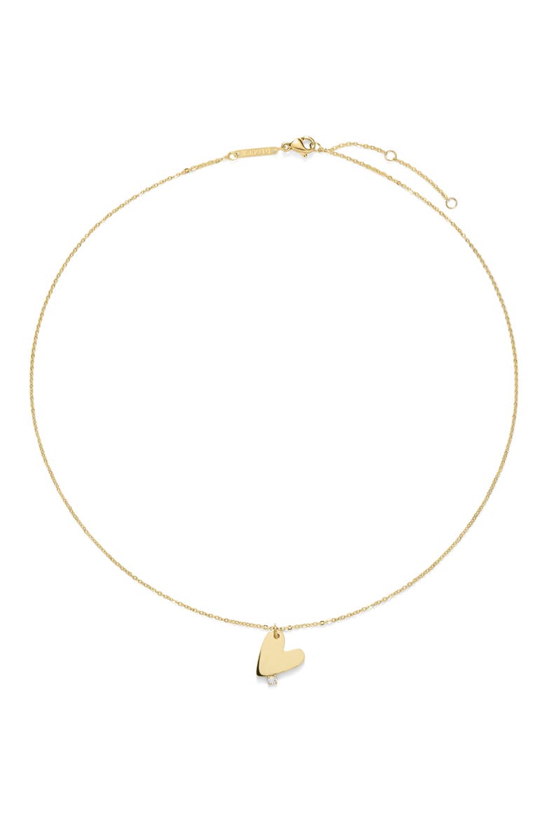 Heart with Stones Necklace, Main, color, GOLD