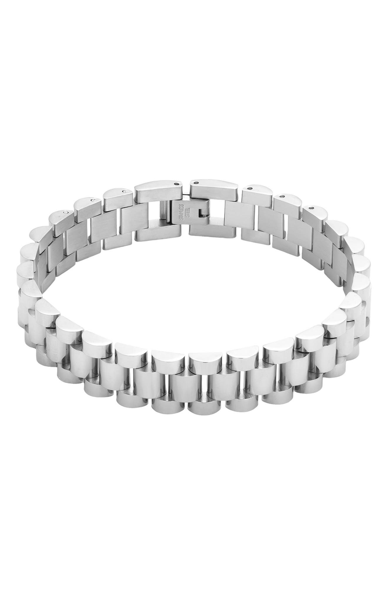 Men's Silver Plated Link Bracelet