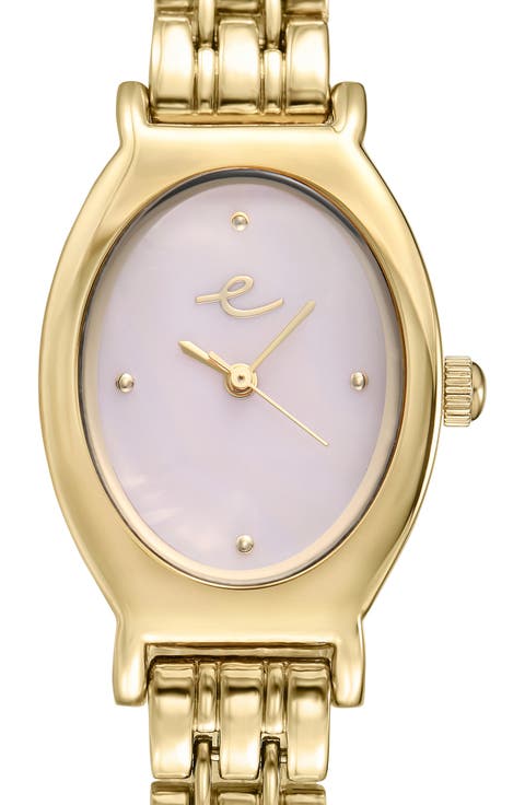 Classic Oval Dial Two-Tone Bracelet Watch