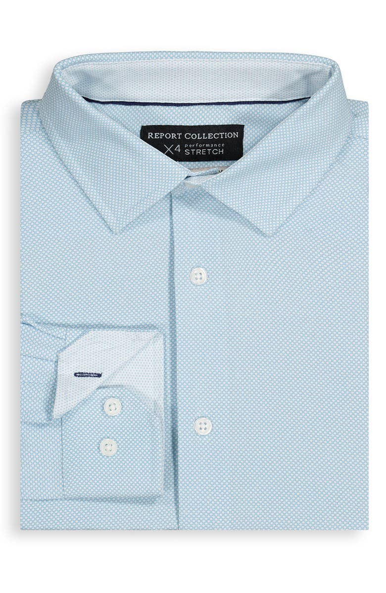 Report Collection 4X Stretch Slim Fit Microdot Dress Shirt, Alternate, color, 