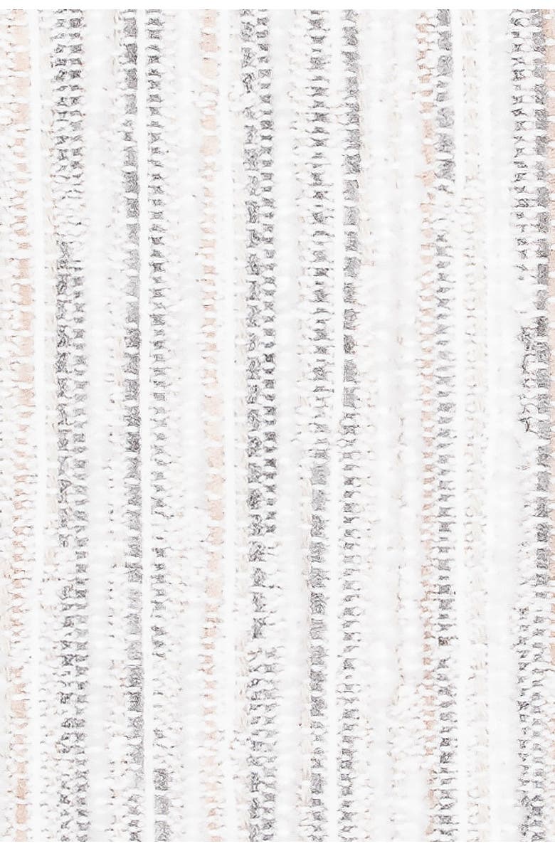 Elaine Smith Luxe Stripe Chenille & Boucle textured Indoor & Outdoor Woven Accent Pillow, Alternate, color, Pebble