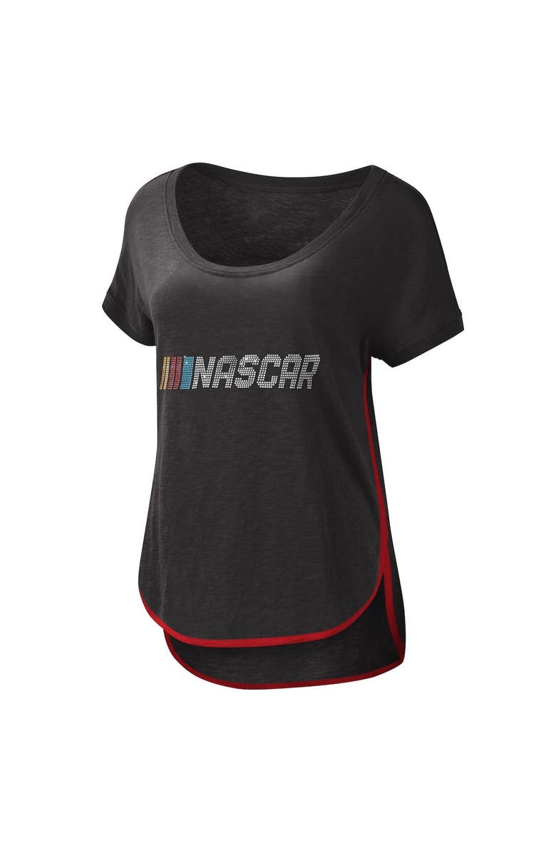 G-III 4HER BY CARL BANKS Women's G-III 4Her by Carl Banks Black NASCAR Rookie Scoop Neck T-Shirt, Alternate, color,