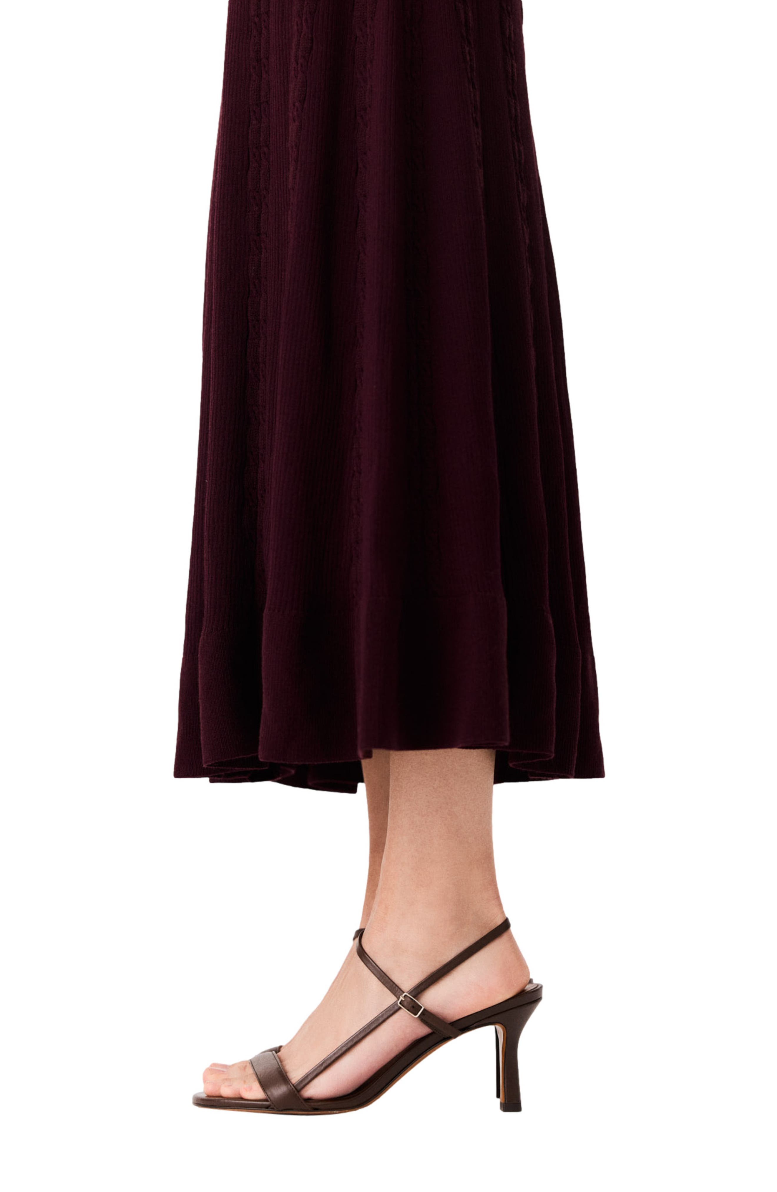 Strappy leather sandals, Alternate, color, Brown