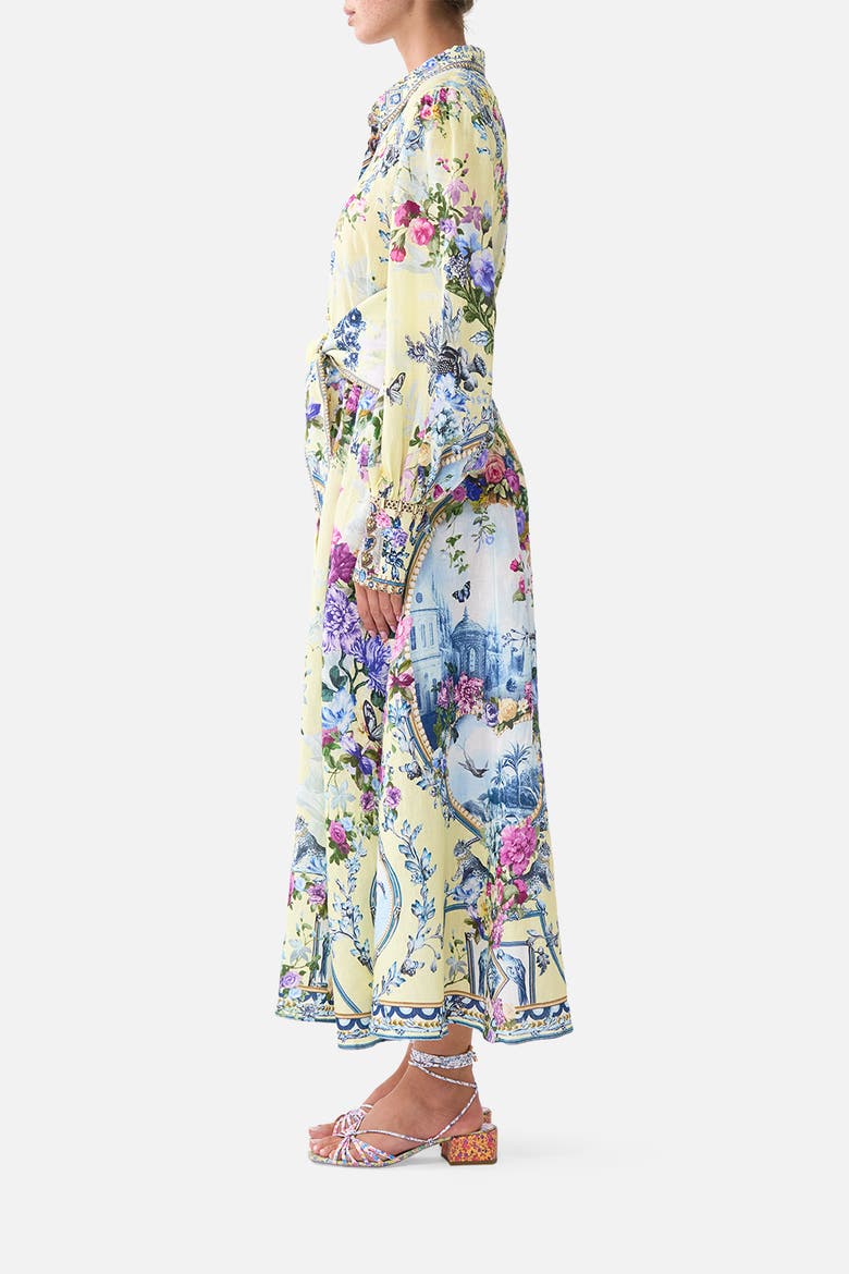 Waist Tie Shirt Dress, Alternate, color, Chinoiserie Child
