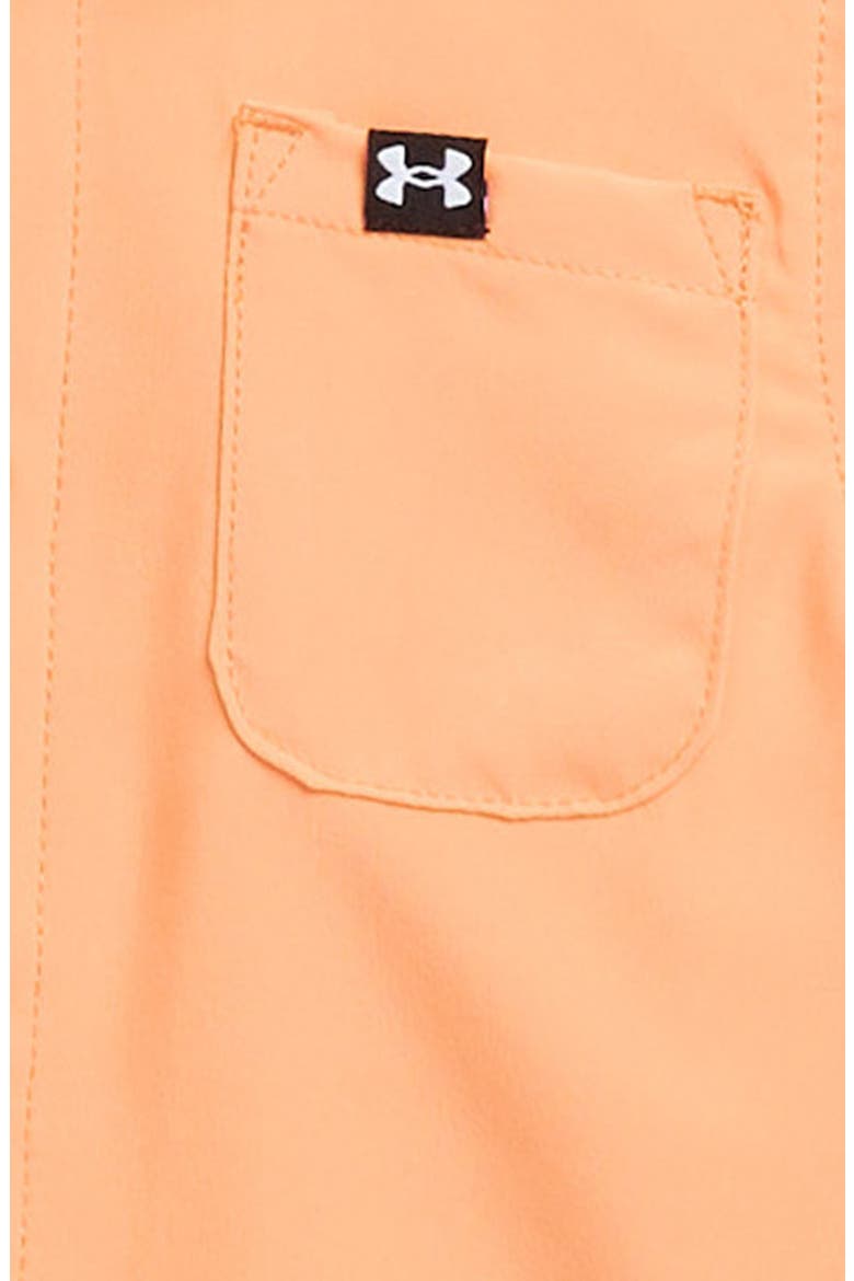 Kids' Drift Tide Button-Up Shirt & Shorts Set, Alternate, color, ORANGE BLOCK