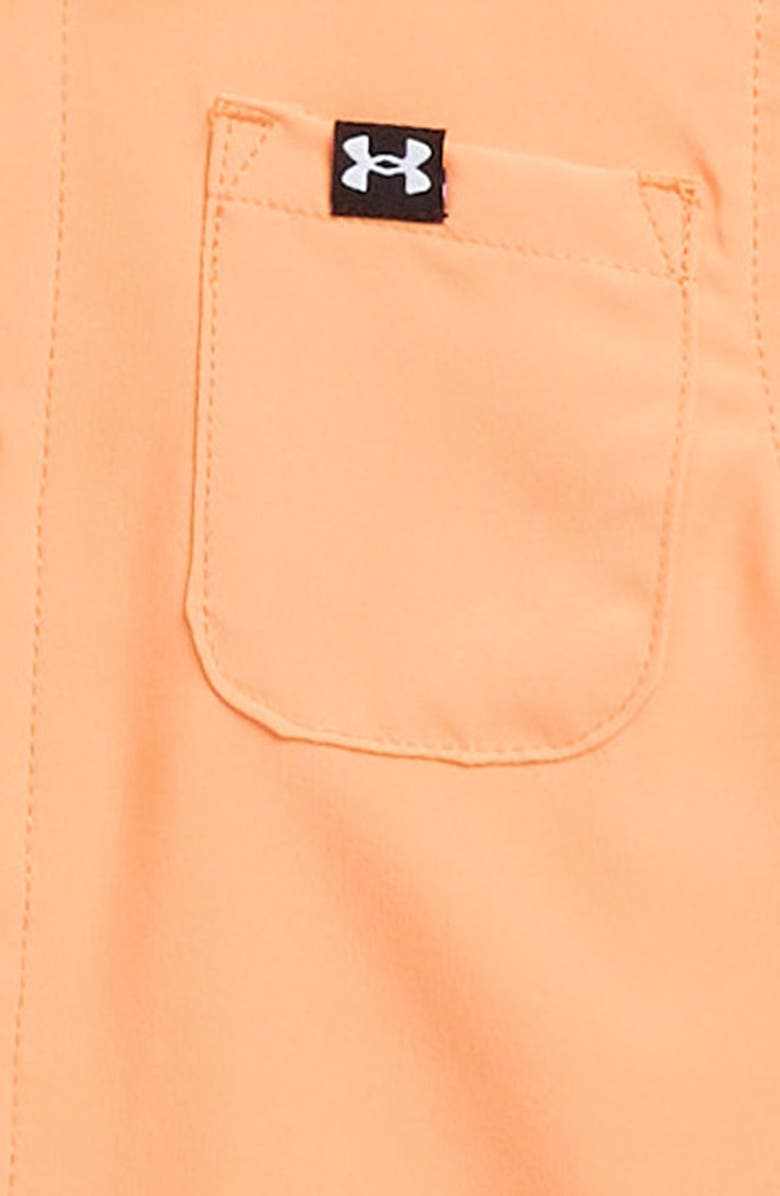 Under Armour Kids' Drift Tide Button-Up Shirt & Shorts Set, Alternate, color, Orange Block