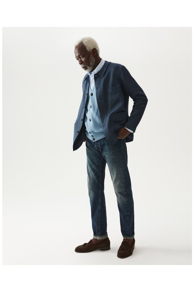 Boulevard Linen Jacket, Alternate, color, Blue