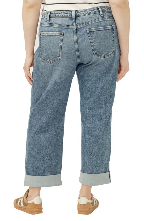 Silver Jeans Co. Plus Size Relaxed Mid Rise Straight Leg Jeans In Blue