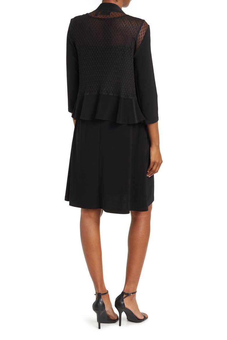2-Piece Ruffle Bolero & Sleeveless Dress, Alternate, color, BLACK