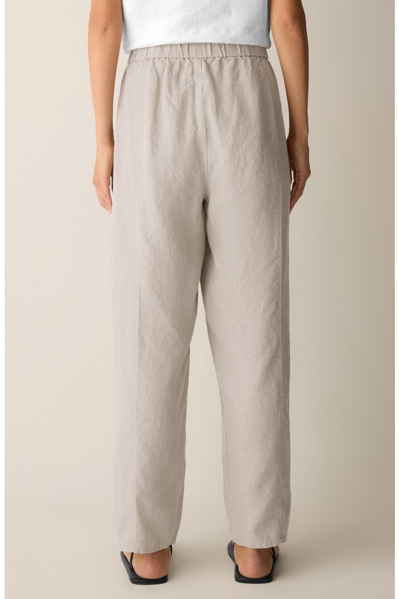 Pleated Organic Linen Lantern Pants, Alternate, color, UNNAT