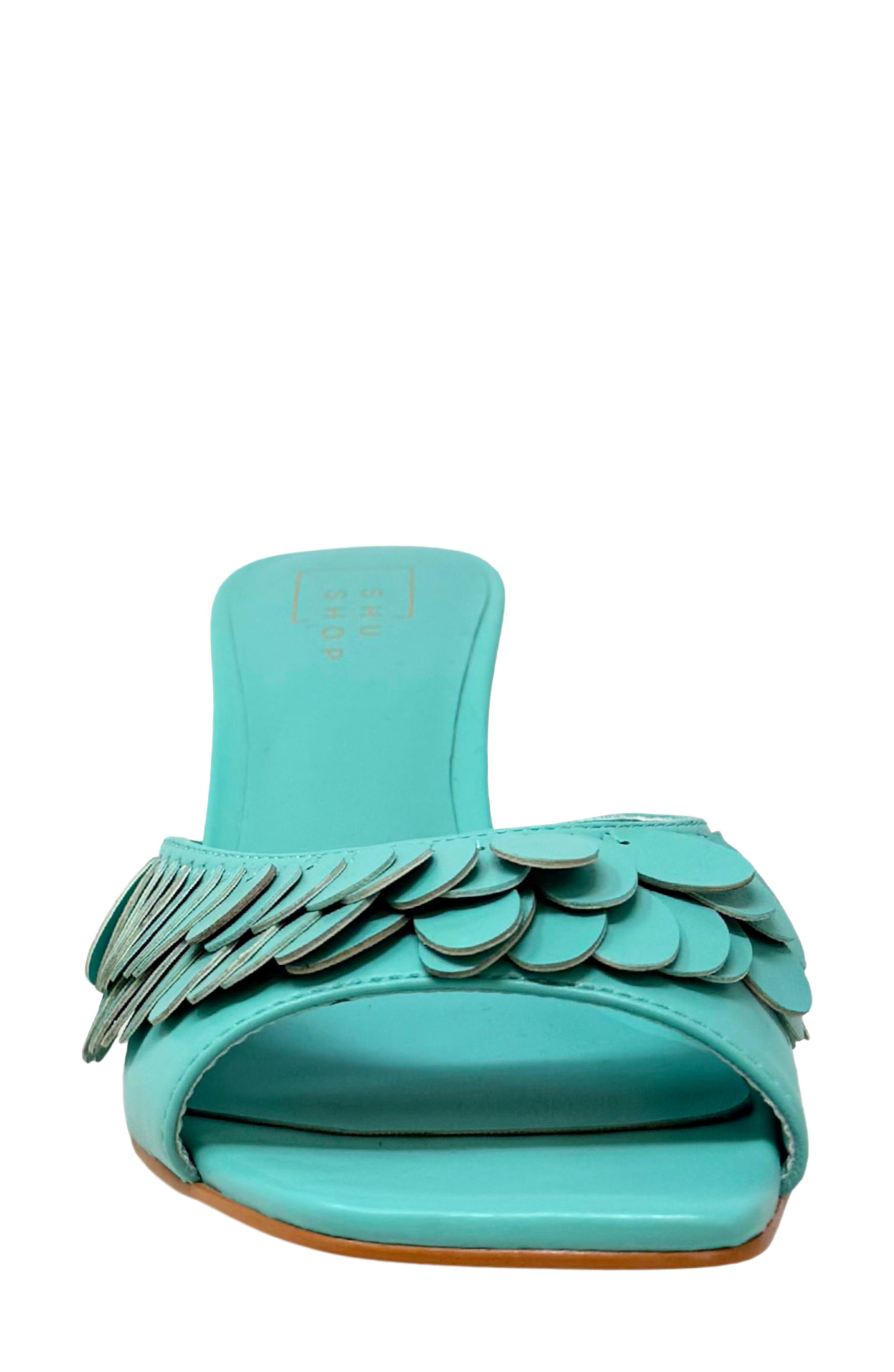 Grace Slide Sandal, Alternate, color, AQUA