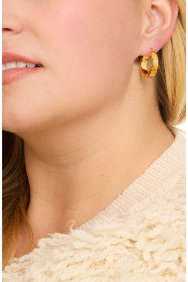 Lina Boxy Round Hoop Earring, Alternate, color, Gold