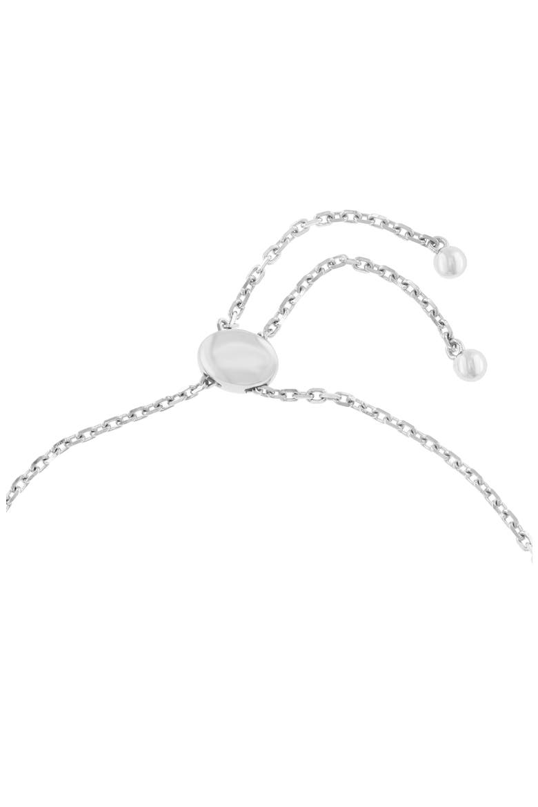 Pavé Diamond Paper Clip Link Slider Bracelet, Alternate, color, SILVER