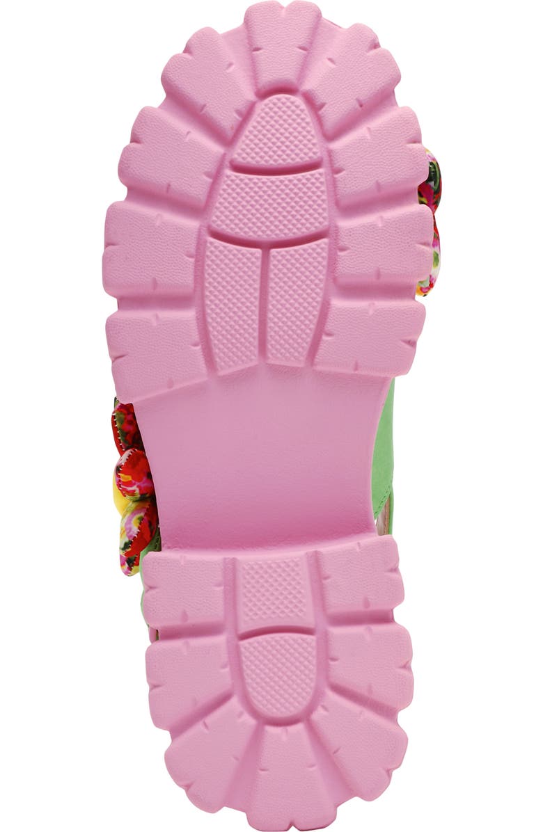 Betsey Johnson Jeromy Platform Sandal, Alternate, color, Green Floral Multi