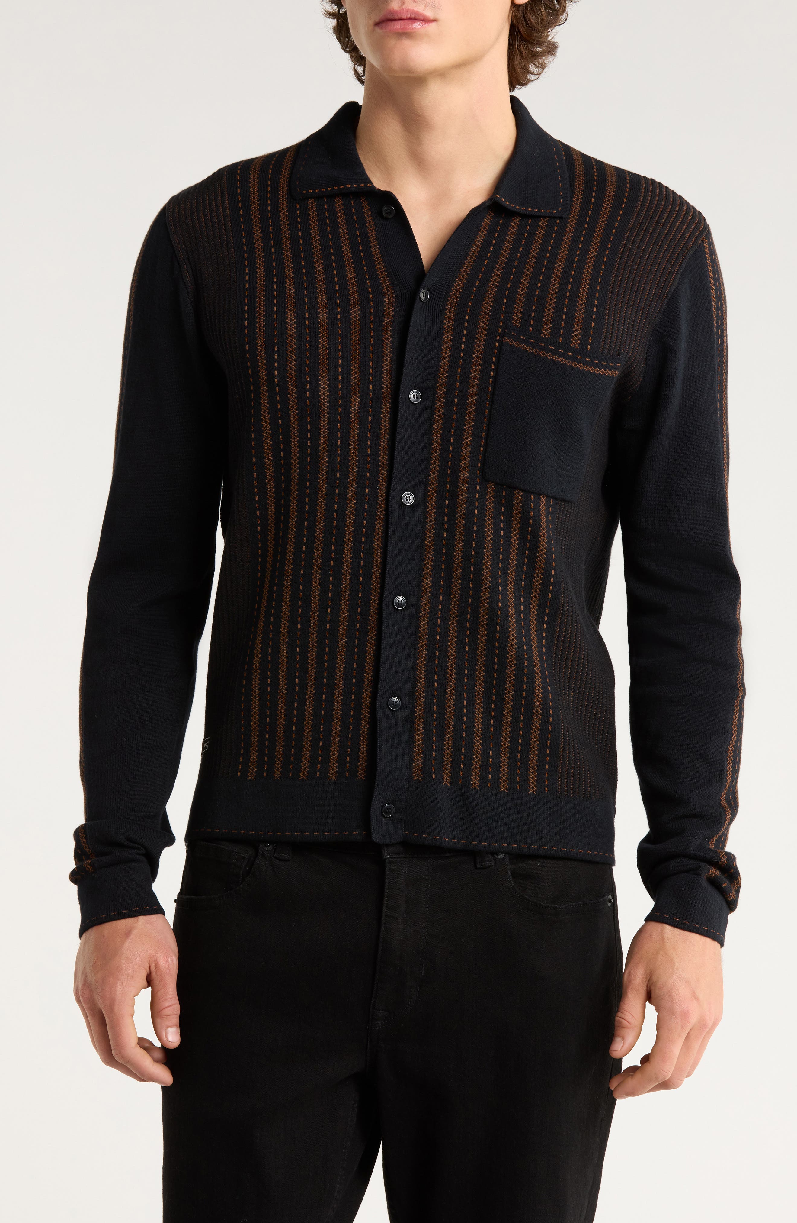 Appendix Knit Button-Up Shirt