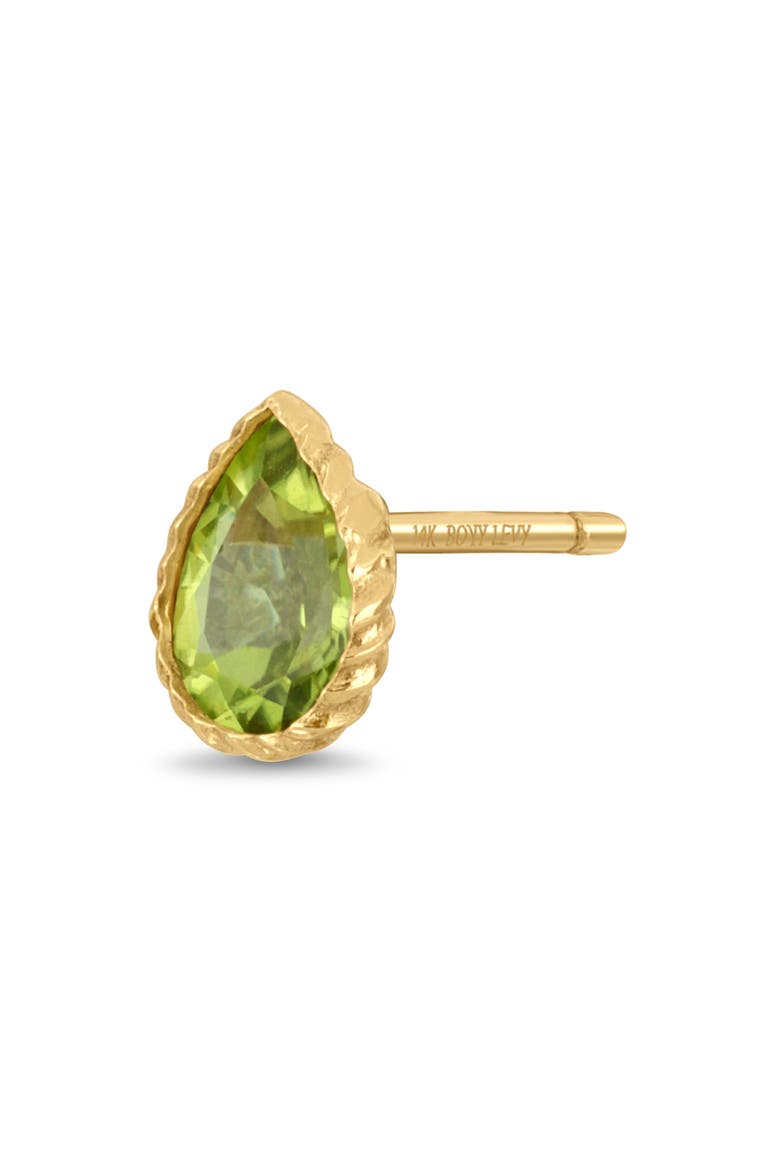 14K Gold Peridot Stud Earrings, Alternate, color, 14KY 2PEPS1.3